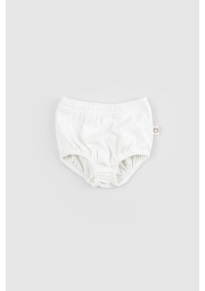 Organik Pamuk Pointel Bebek Ekru Atlet Bloomer Takımı modelleri