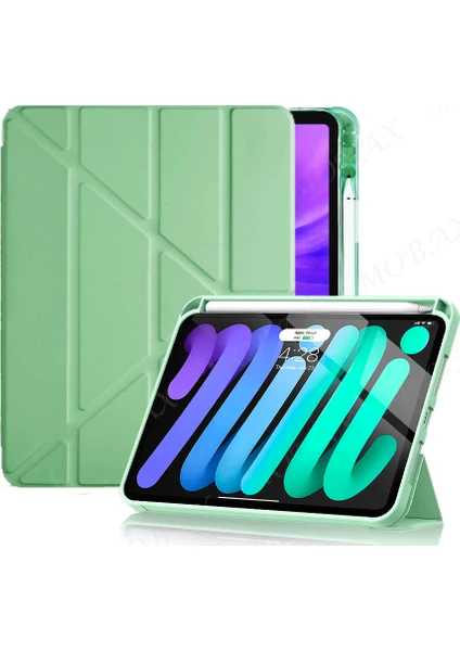 Apple iPad Air 11INÇ M2 2024 Kılıf Kalem Şarj Bölmeli Case A2902 A2903 A2904