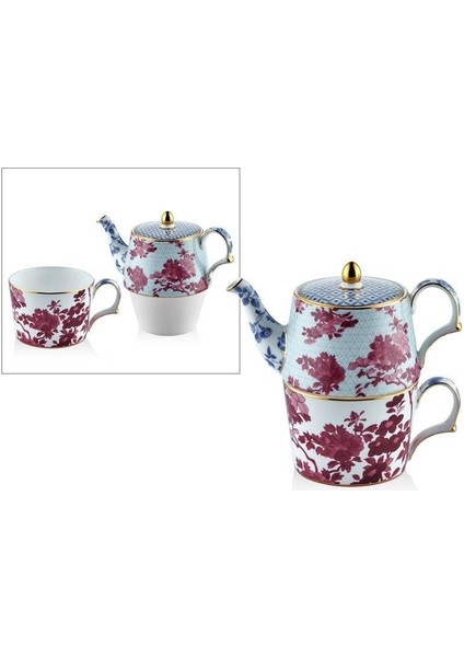 Tea Delight Tek Kişilik Demlikli Fincan Seti