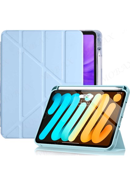 Apple iPad Air 11INÇ M2 2024 Kılıf Kalem Şarj Bölmeli Case A2902 A2903 A2904