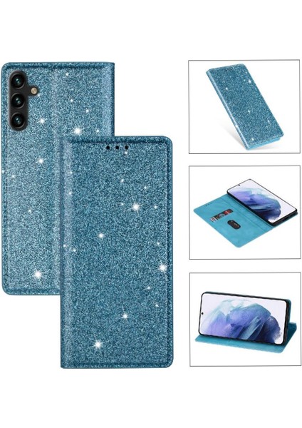 Mays Home1 Samsung Galaxy A05S Için Glitter Flip Case Pu Deri Flip Case Cüzdan (Yurt Dışından)