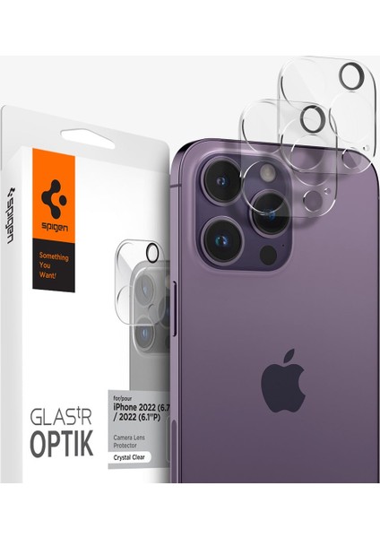 iPhone 16 Pro Max / 16 Pro / 15 Pro Max / 15 Pro / 14 Pro Max / 14 Pro Kamera Lens Camı Koruyucu Glas.tR Optik (2 Adet) Crystal Clear - AGL05761