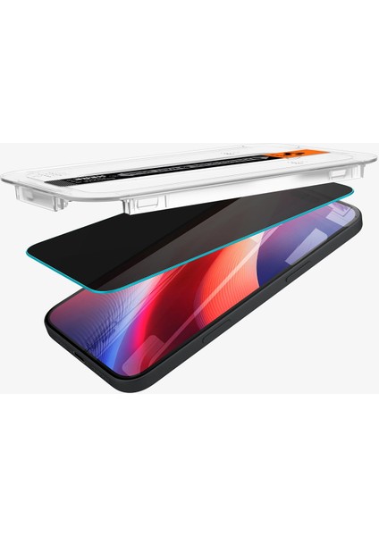 iPhone 16 / 15 Hayalet Cam Ekran Koruyucu Kolay Kurulum GLAS.tR EZ Fit Privacy HD (2 Adet) - AGL06905
