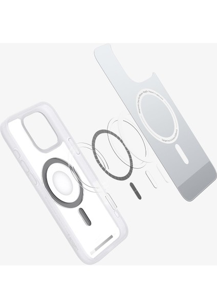 iPhone 16 Pro Kılıf Ultra Hybrid MagFit MagSafe özellikli Classic Silver - ACS08139