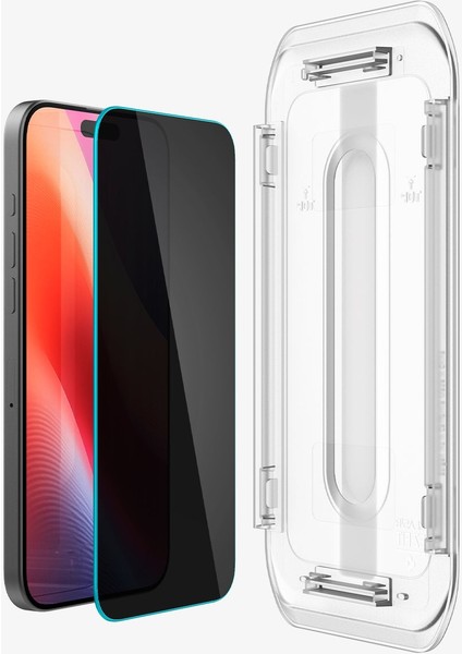 iPhone 16 Pro Max Hayalet Cam Ekran Koruyucu Kolay Kurulum GLAS.tR EZ Fit Privacy HD (2 Adet) - AGL07908