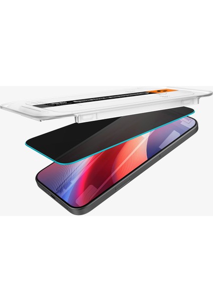 iPhone 16 Pro Max Hayalet Cam Ekran Koruyucu Kolay Kurulum GLAS.tR EZ Fit Privacy HD (2 Adet) - AGL07908