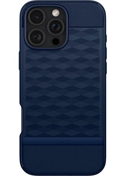 Caseology iPhone 16 Pro Max ile uyumlu MagSafe Kılıf Parallax Mag Hava Kanalı Teknolojisi™ Askeri Sınıf Koruma Midnight Blue 3 Boyutlu Tasarım Kapak - ACS08041