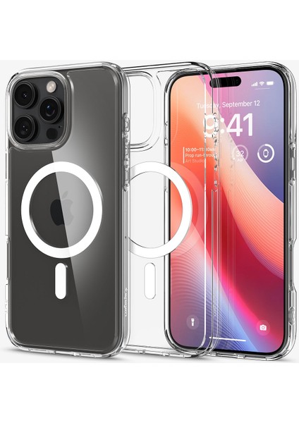 iPhone 16 Pro Kılıf Crystal Hybrid MagFit MagSafe özellikli White - ACS08162 modelleri