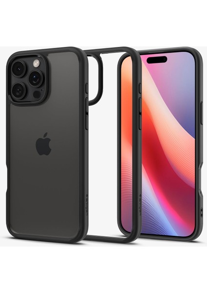 iPhone 16 Pro Max Kılıf Crystal Hybrid Matte Black - ACS08031