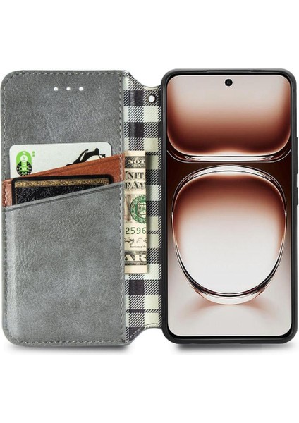 Oppo A3 Pro Cüzdan Fonksiyonu Için Zarif Iş Çevirme Kapağı Tasarımı (Yurt Dışından)