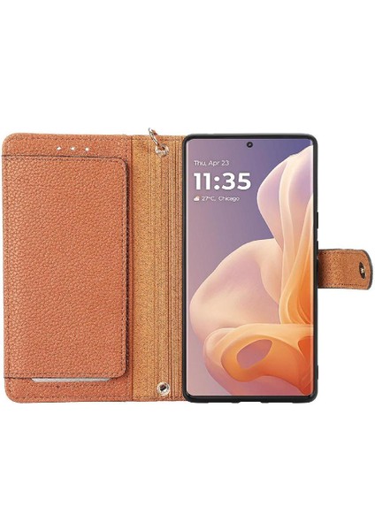Motorola Moto G45 Aşk Fermuar Cüzdan Deri Kılıf Için Flip Case (Yurt Dışından)