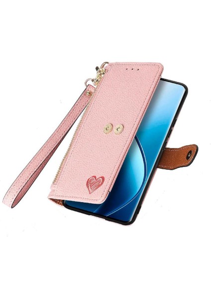 Realme 13 Pro Cüzdan Için Flip Case Darbeye Aşk Deri Kılıf Fermuar (Yurt Dışından)