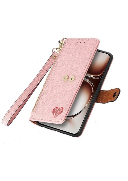 Oppo Oppo 12F Cüzdan Aşk Darbeye Deri Kılıf Fermuar Için Flip Case (Yurt Dışından)
