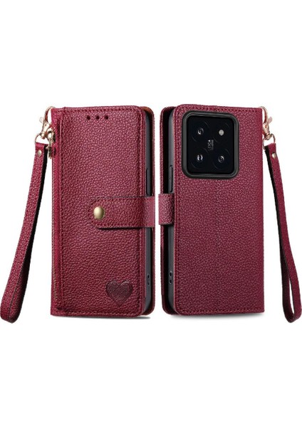 Xiaomi 14T Darbeye Fermuar Cüzdan Deri Kılıf Aşk Için Flip Case (Yurt Dışından) modelleri