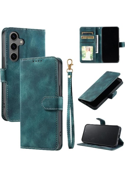 Samsung Galaxy A15 Için Flip Case 4g/5g Pu Deri Manyetik Bilek Kayışı (Yurt Dışından)