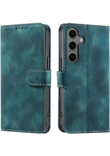 Samsung Galaxy S24 Artı Pu Deri Kickstand Cüzdan Kartı Için Flip Case (Yurt Dışından)