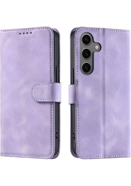Samsung Galaxy S24 Fe Pu Deri Kickstand Manyetik Cüzdan Için Flip Case (Yurt Dışından)