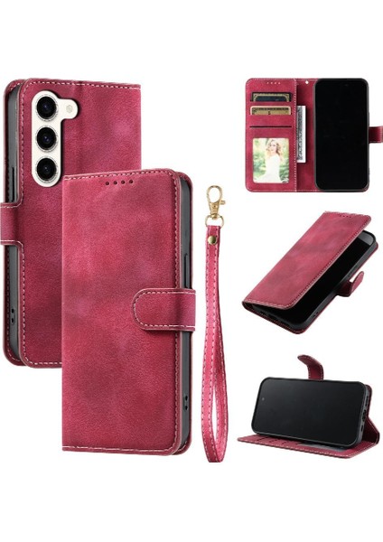 Samsung Galaxy S23 Için Flip Case Pu Deri Cüzdan Kart Yuvaları Manyetik (Yurt Dışından) fırsatları