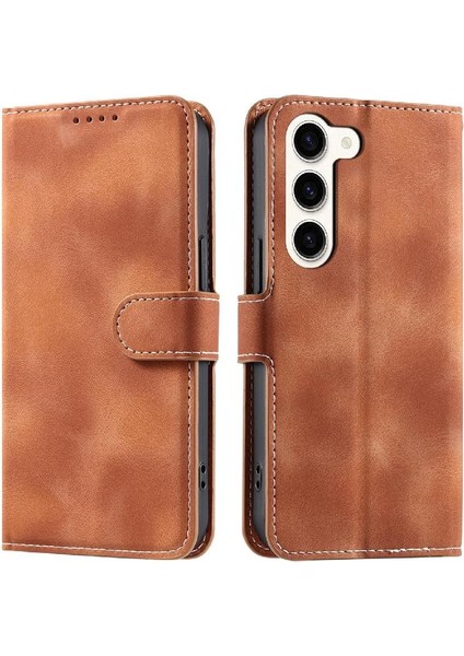 Samsung Galaxy S23 Için Flip Case Pu Deri Cüzdan Kart Yuvaları Manyetik (Yurt Dışından)