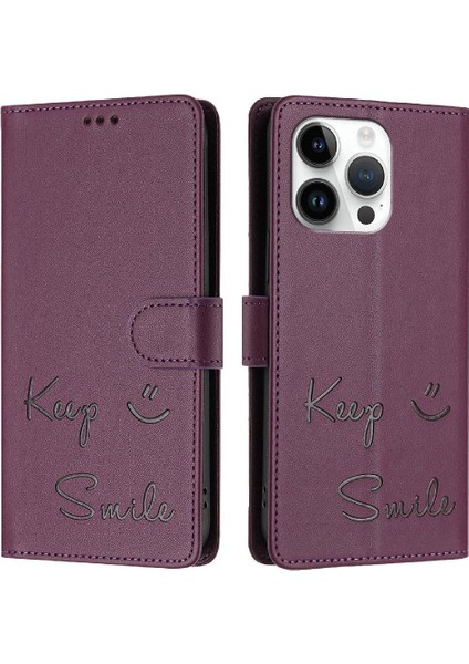 IPhone 13 Için Kılıf Pro Max Kapak Kapak Rfıd Engelleme Kart Tutucu Cüzdan Pu (Yurt Dışından)