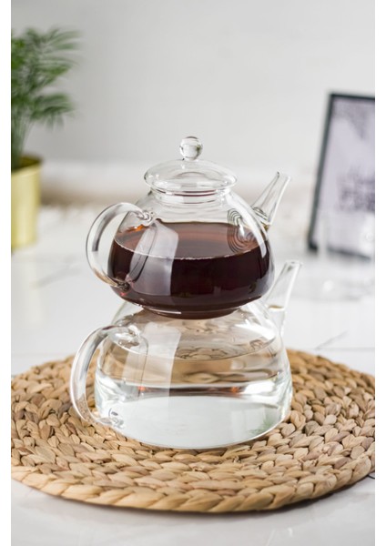 Cam Çaydanlık ve Cam Kupa Seti Cam Bardak Çay Kahve Takımı (9 Parça) fiyatları