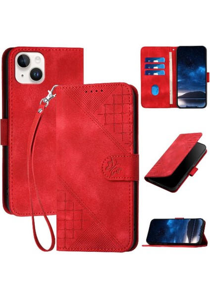 IPhone 15 Için Flip Case Artı Yüksek Kaliteli Deri Telefon Kılıfı ve Kredi (Yurt Dışından)
