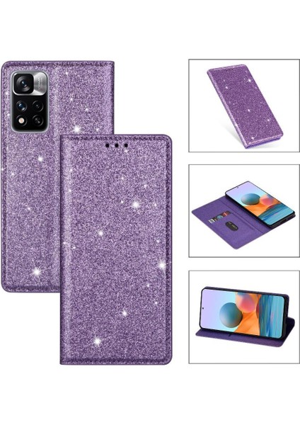 Glitter Flip Case Xiaomi Redmi Için Not 11 Pro 4g/5g Flip Case Cüzdan Kart (Yurt Dışından)