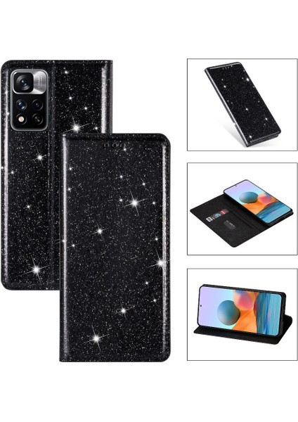 Glitter Flip Case Xiaomi Redmi Için Not 11 Pro 4g/5g Flip Case Cüzdan Kart (Yurt Dışından)