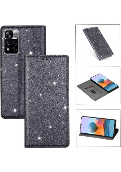 Glitter Flip Case Xiaomi Redmi Için Not 11 Pro 4g/5g Flip Case Cüzdan Kart (Yurt Dışından)
