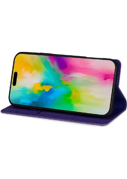 IPhone 16 Için Glitter Flip Case Artı Pu Deri Kart Tutucu Manyetik Kapak (Yurt Dışından) modelleri