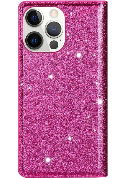 IPhone 14 Için Glitter Flip Case Pro Max Flip Case Cüzdan Pu Deri Kart (Yurt Dışından)