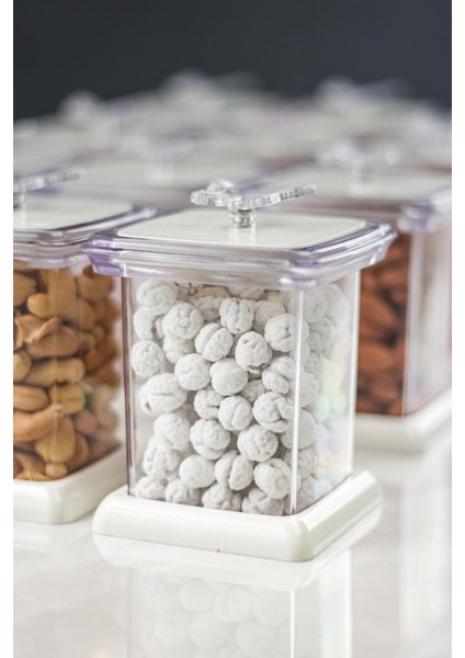 Akrilik Fuşya 12 Li Baharat Kavanozu & Baharatlık & Baharatlık Seti 200 ml ( Cam Değildir ) fiyatları