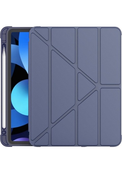 Apple iPad Air 11inç M2/M3 Kılıf Kalem Bölmeli Trifolding Case 2025-2024 modelleri