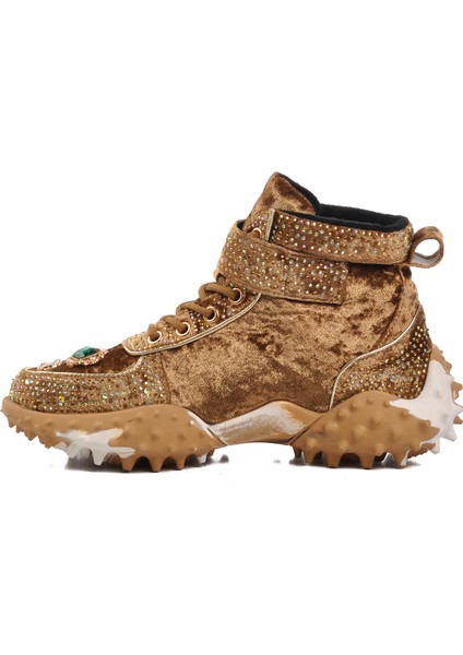 24K351 Taşlı Işlemeli Camel Kadın Bot fiyatları