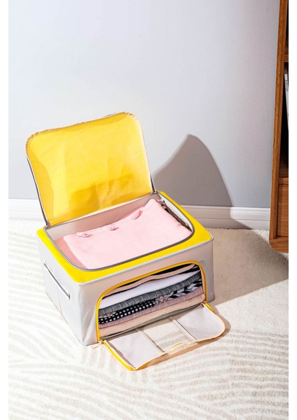 Çift Fermuarlı Saklama Hurcu 22L - Sarı