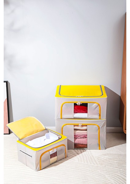 Çift Fermuarlı Saklama Hurcu 22L - Sarı fiyatları