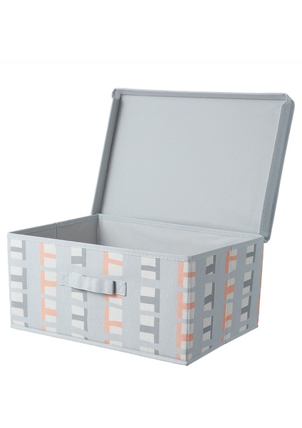 Kapaklı Katlanır Saklama Kutusu (Büyük) - Gri fırsatları