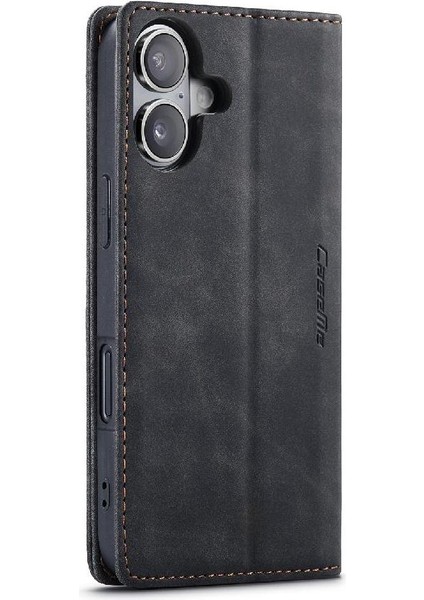IPhone 16 Için Flip Case Artı Manyetik Kapatma Darbeye Vaka Kart Yuvası Pu (Yurt Dışından)