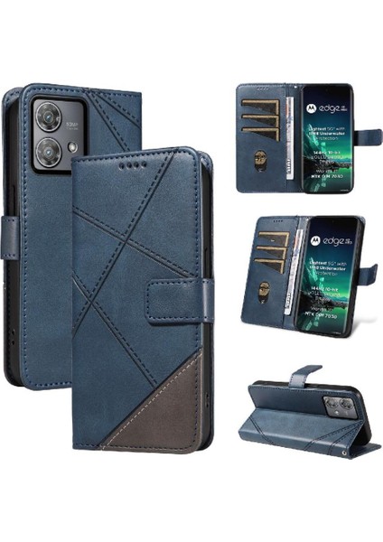 Motorola Kenar 40 Neo ve Kart Yuvası Yüksek Kaliteli Deri Çanta Için Flip Case (Yurt Dışından)