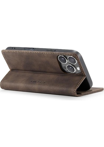 IPhone 16 Için Flip Case Pro Max Durumda Kart Yuvası Kickstand Flip Folio Kitap (Yurt Dışından)