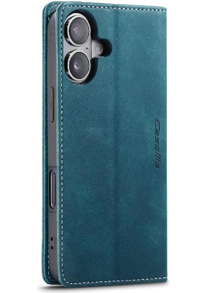 IPhone 16 Için Flip Case Artı Manyetik Kapatma Darbeye Vaka Kart Yuvası Pu (Yurt Dışından)