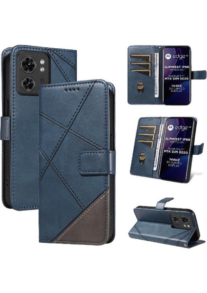 Motorola Kenar 40 5g Deri Telefon Koruma Kılıfı ve Kart Için Flip Case (Yurt Dışından)