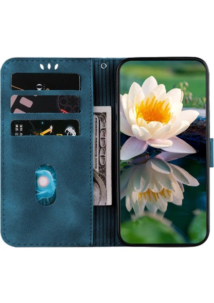 Tecno Kıvılcım 10C Manyetik Kabartma Lotus Çiçek Cüzdan Için Flip Case (Yurt Dışından)