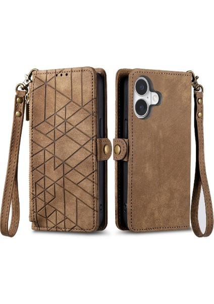 Iphone 16 Için Flip Case Darbeye Basit Iş Deri Kılıf Flip (Yurt Dışından) modelleri