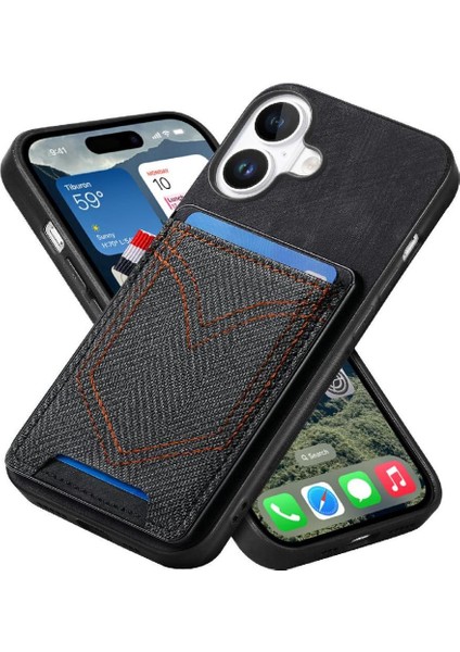 Iphone 16 Için Kılıf Manyetik Araç Montaj Kot Cep Tasarım Crad Yuvası (Yurt Dışından) fırsatları