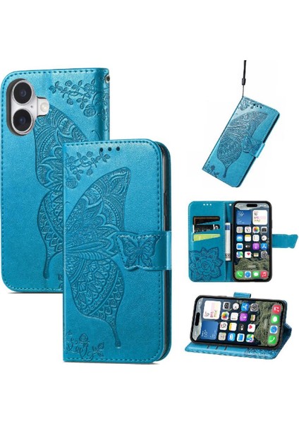 Iphone 16 Için Kılıf Cüzdan Çok Renkli Kelebek Iş Kanat (Yurt Dışından)