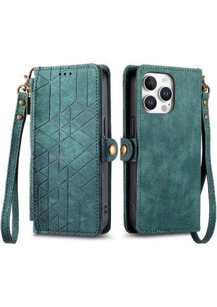 Iphone 16 Için Flip Case Pro Max Kapak Çevirin Darbeye Cüzdan Deri Kılıf (Yurt Dışından)
