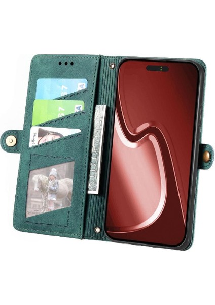 Iphone 16 Için Flip Case Pro Max Kapak Çevirin Darbeye Cüzdan Deri Kılıf (Yurt Dışından)