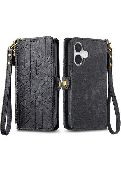 Iphone 16 Için Flip Case Darbeye Basit Iş Deri Kılıf Flip (Yurt Dışından) indirimleri