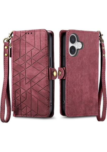 Iphone 16 Için Flip Case Darbeye Basit Iş Deri Kılıf Flip (Yurt Dışından) indirimleri